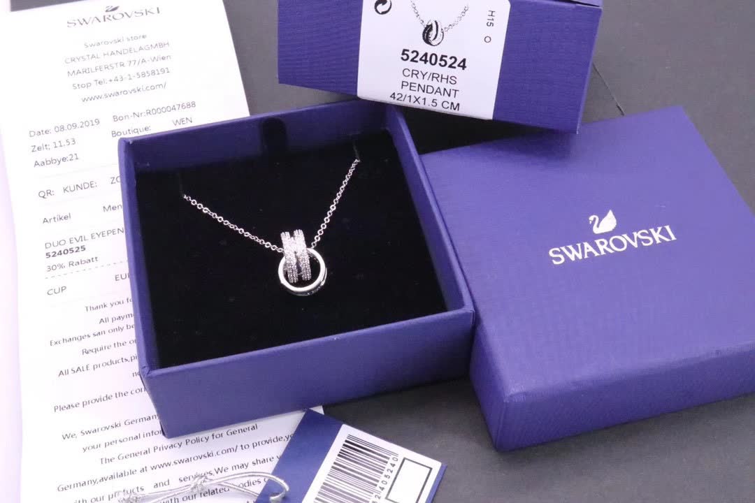 Swarovski Infinity Ring Pendant Necklace
