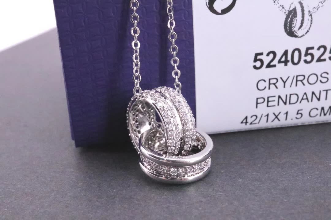Swarovski Infinity Ring Pendant Necklace