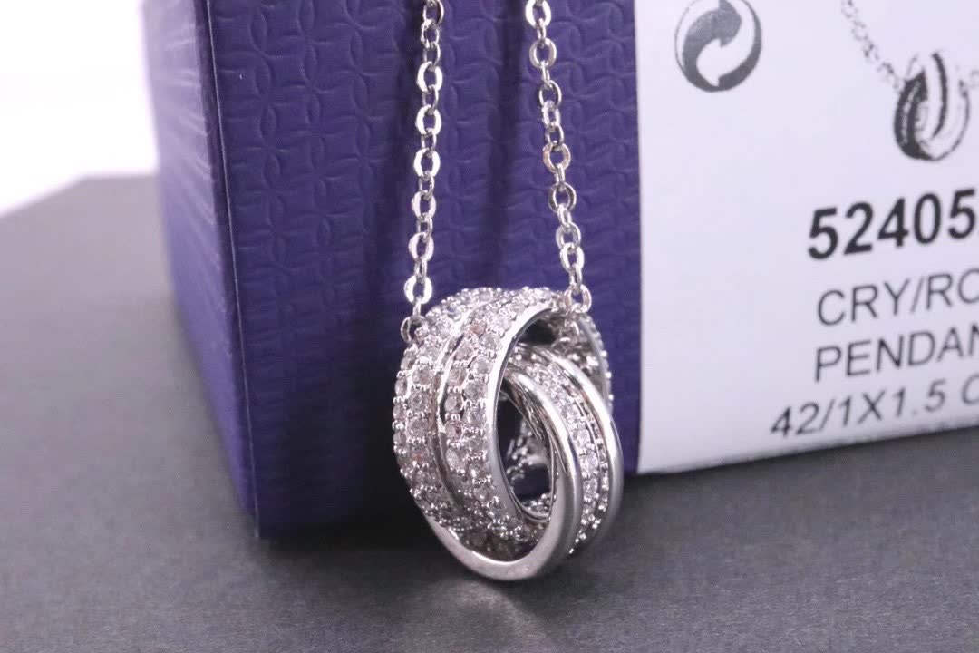 Swarovski Infinity Ring Pendant Necklace