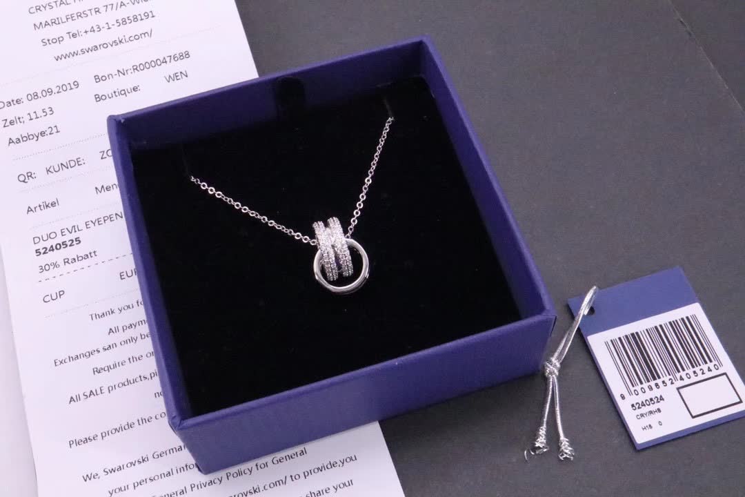 Swarovski Infinity Ring Pendant Necklace