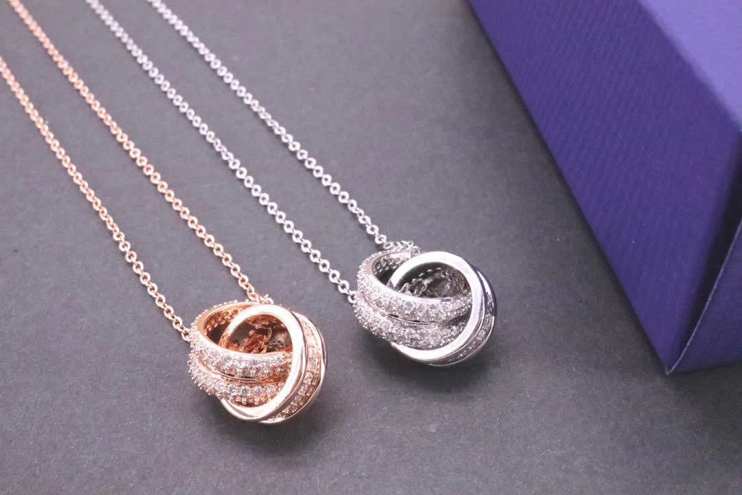 Swarovski Infinity Ring Pendant Necklace