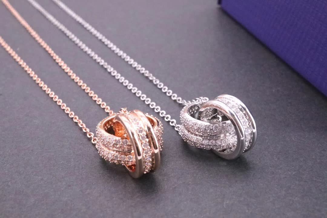 Swarovski Infinity Ring Pendant Necklace