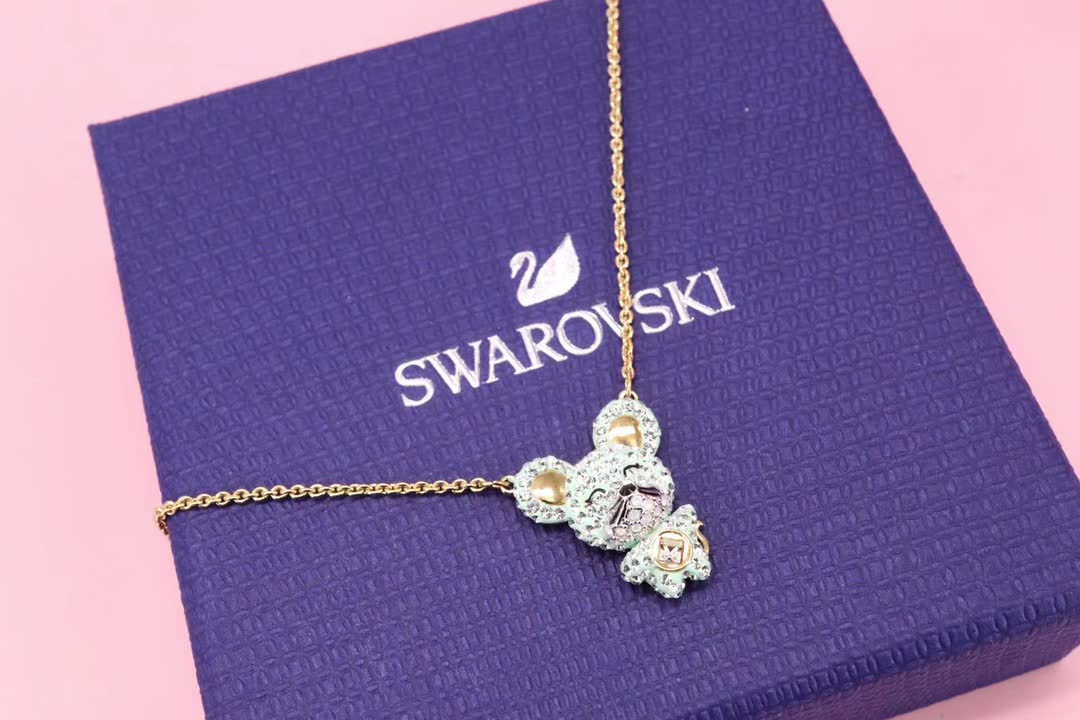 Swarovski Crystal Bear Pendant Necklace