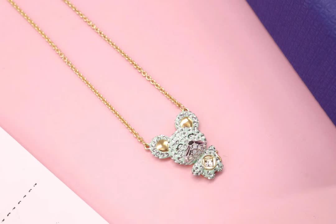 Swarovski Crystal Bear Pendant Necklace