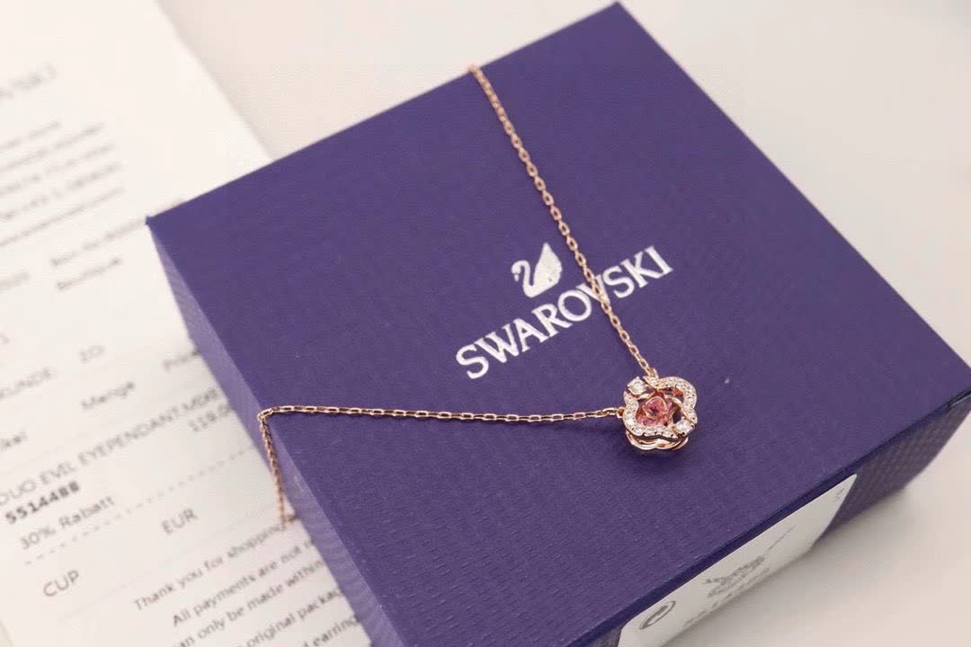 Van Cleef & Arpels Rose Gold-Tone Crystal Necklace