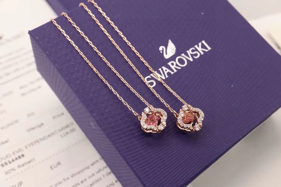 Van Cleef & Arpels Rose Gold-Tone Crystal Necklace