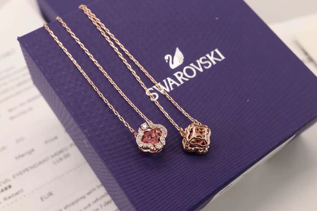 Van Cleef & Arpels Rose Gold-Tone Crystal Necklace