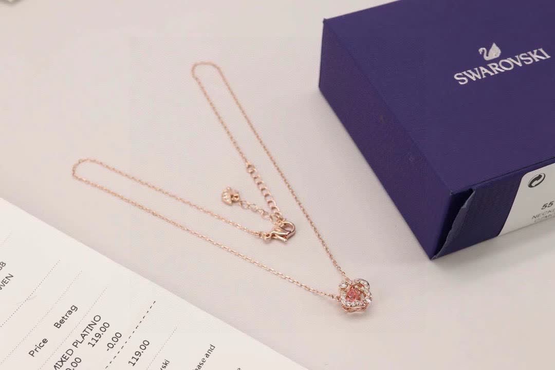 Van Cleef & Arpels Rose Gold-Tone Crystal Necklace