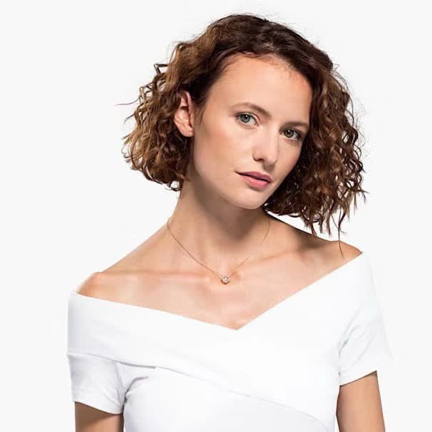 Van Cleef & Arpels Rose Gold-Tone Crystal Necklace
