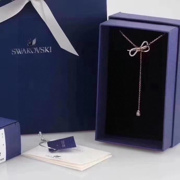 Swarovski Elegant Bow Tie Diamond Necklace