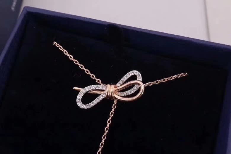 Swarovski Elegant Bow Tie Diamond Necklace