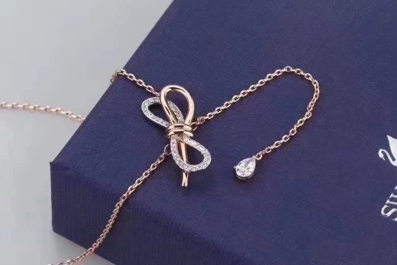 Swarovski Elegant Bow Tie Diamond Necklace