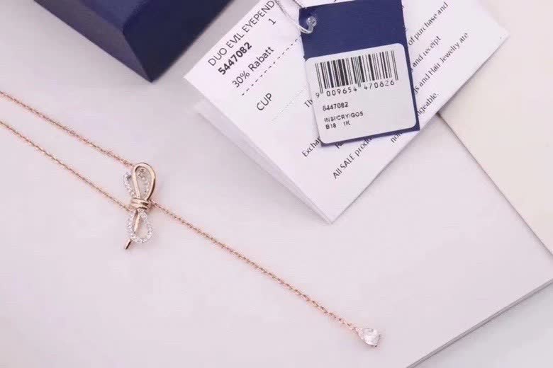 Swarovski Elegant Bow Tie Diamond Necklace
