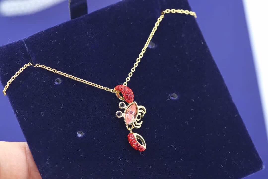 Swarovski Gold Crab Pendant Necklace