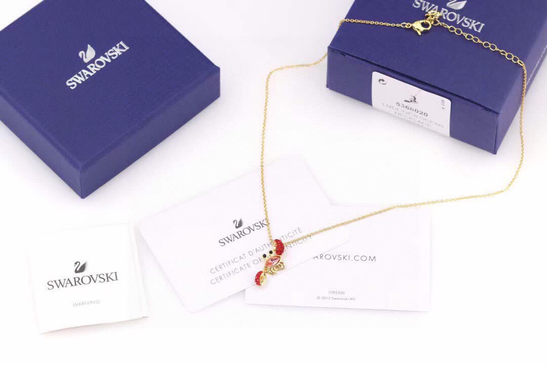 Swarovski Gold Crab Pendant Necklace