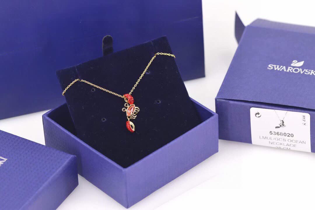 Swarovski Gold Crab Pendant Necklace