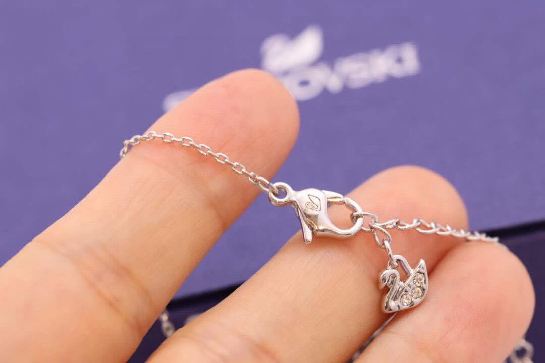 Swarovski Infinity Silver Pendant with Blue Crystals