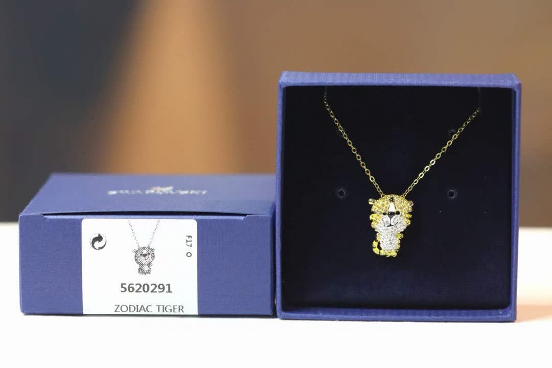 Swarovski Zodiac Tiger Pendant Necklace
