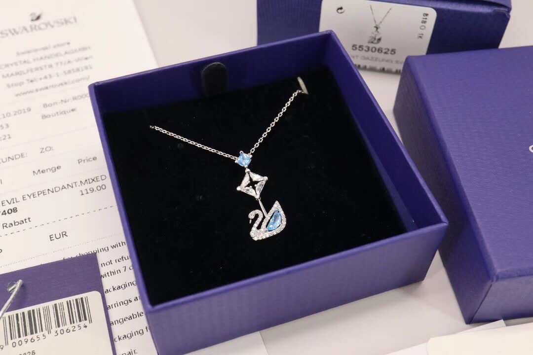 Swarovski Swan Pendant Necklace