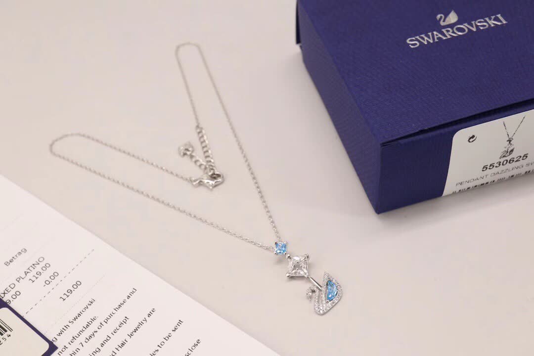 Swarovski Swan Pendant Necklace