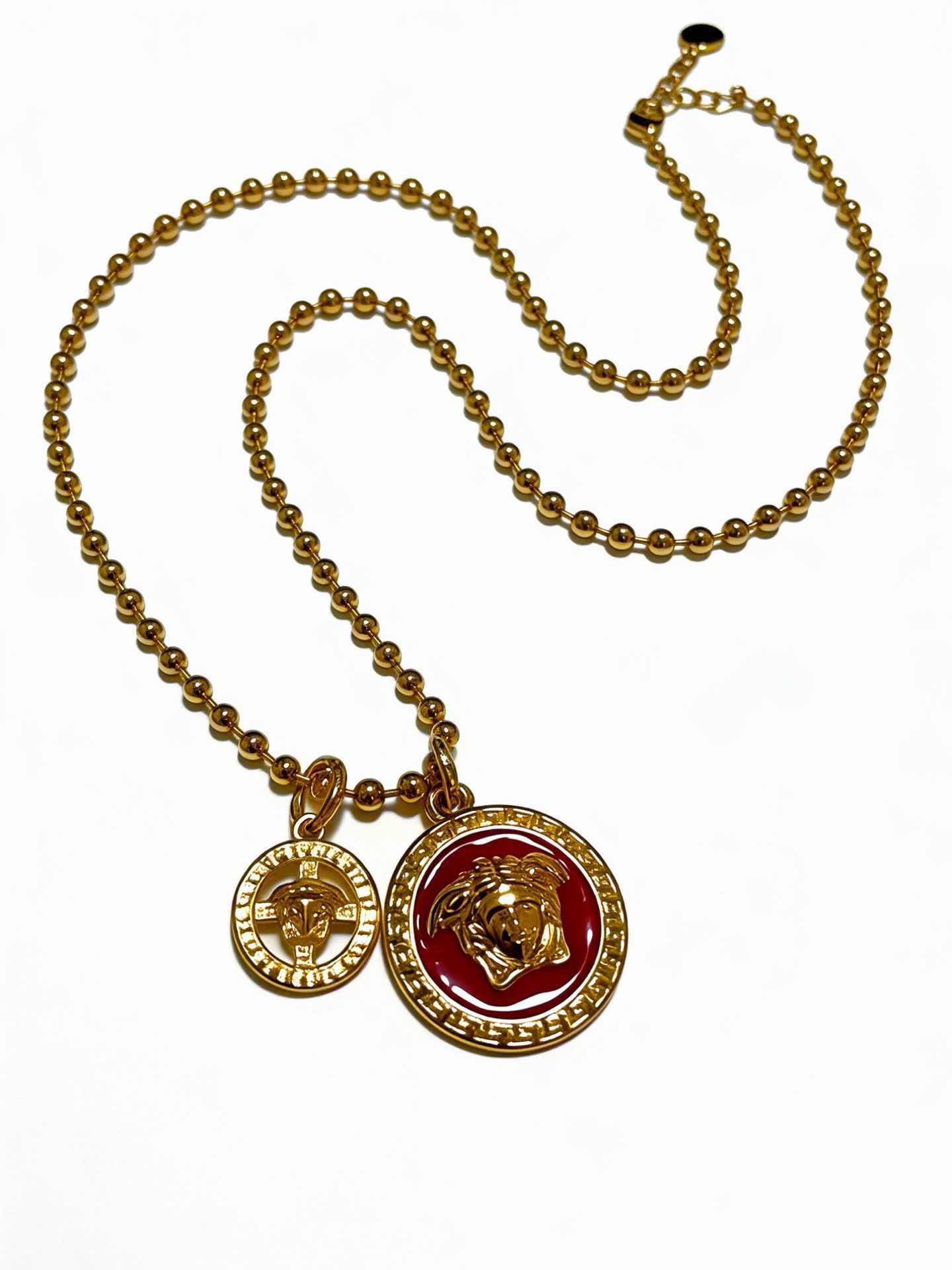 Versace Medusa Head Charm Necklace