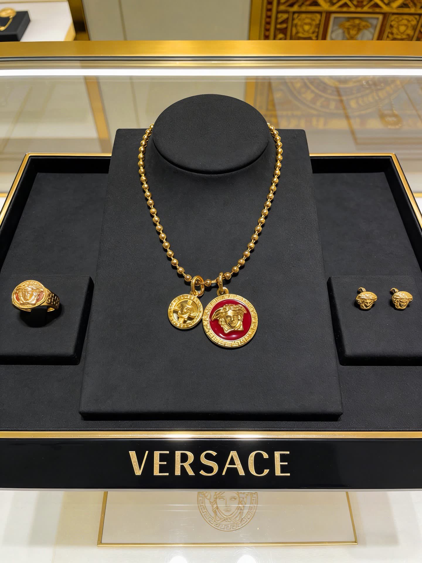 Versace Medusa Head Charm Necklace