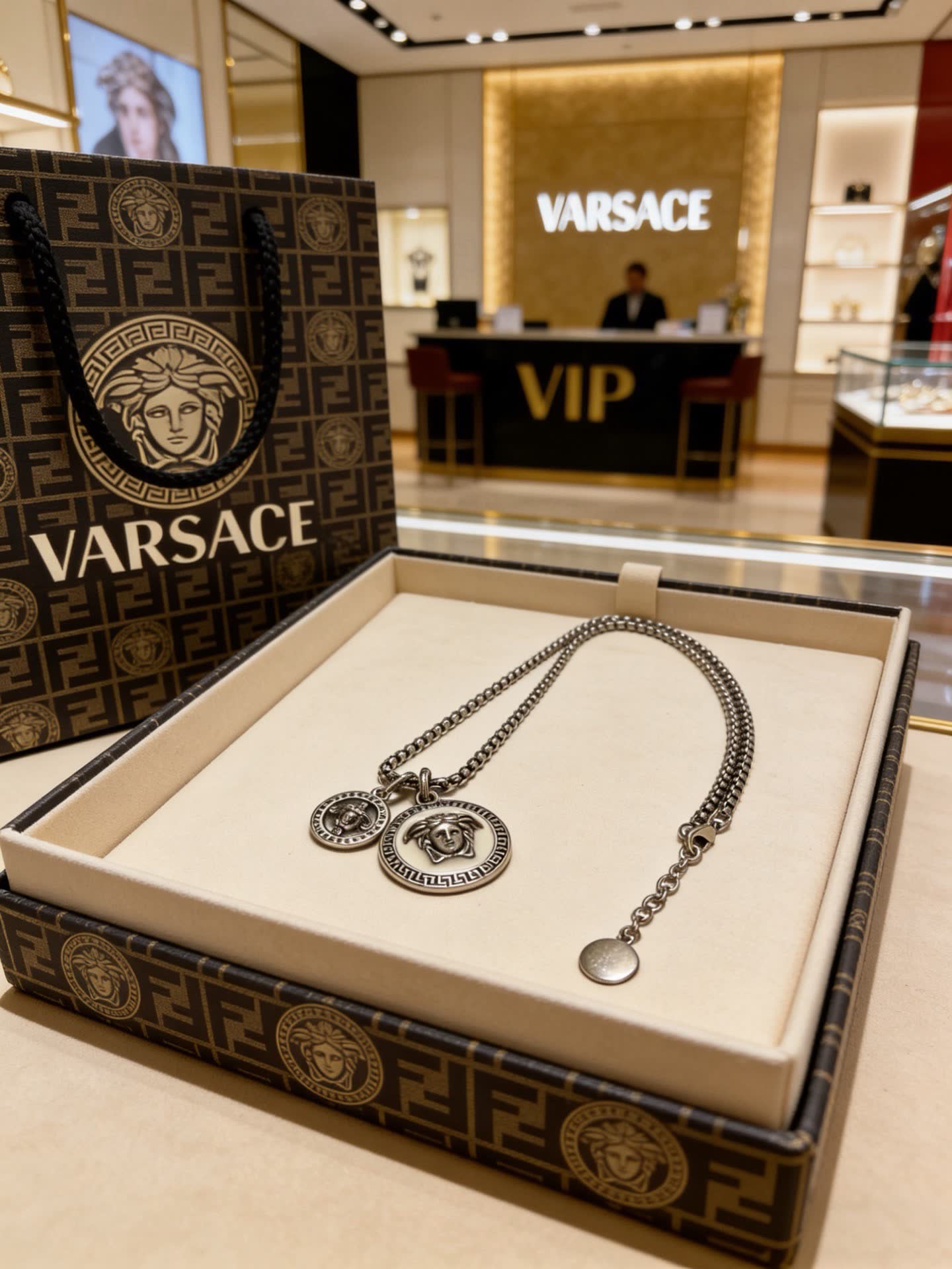 Versace Medusa Chain Necklace