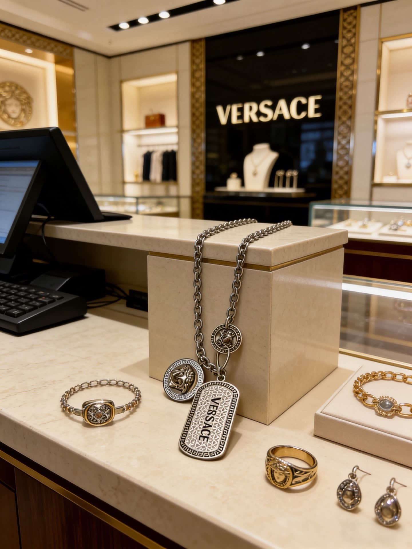Versace Medusa Chain Necklace