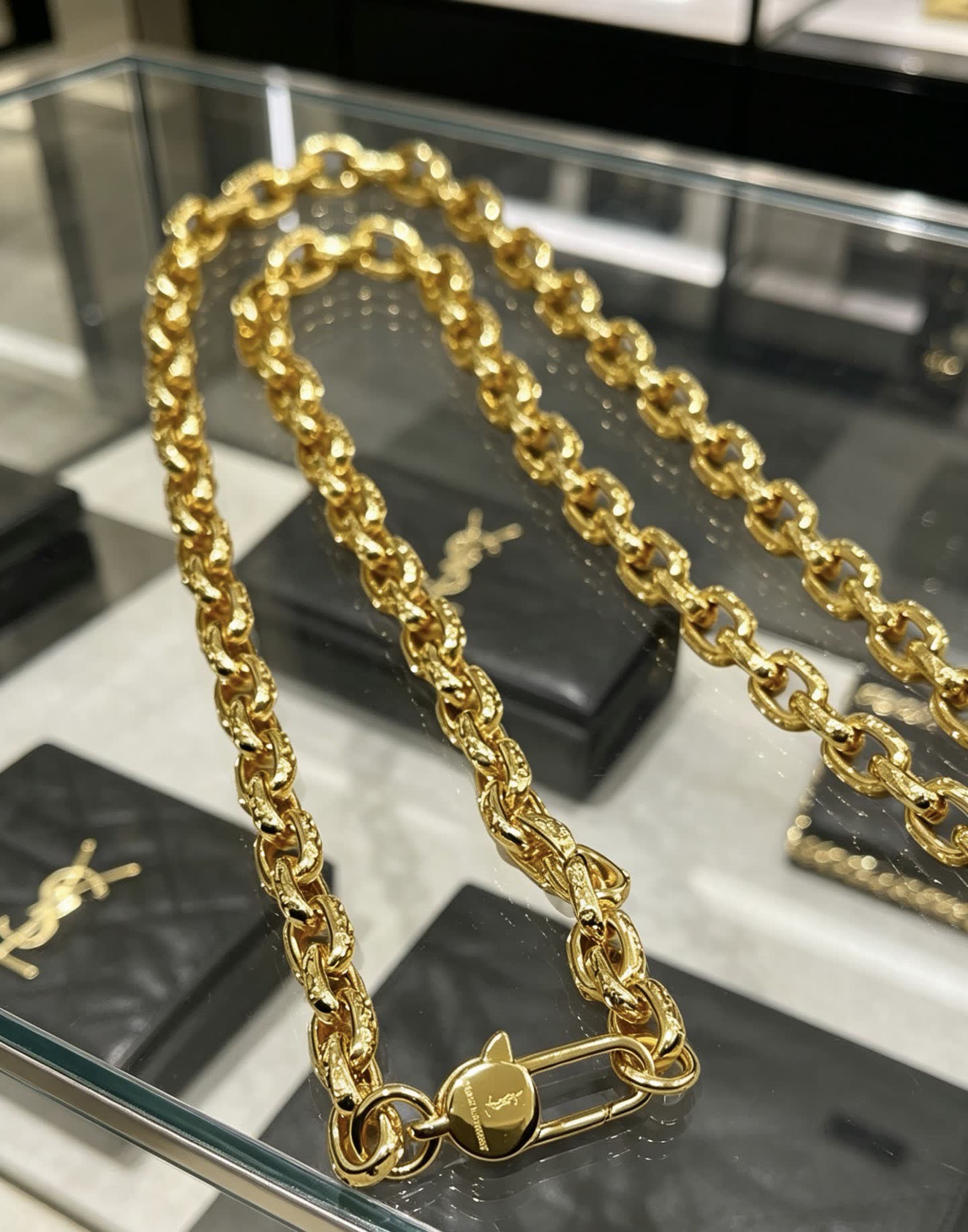 YSL Gold Chain with Horn Pendant