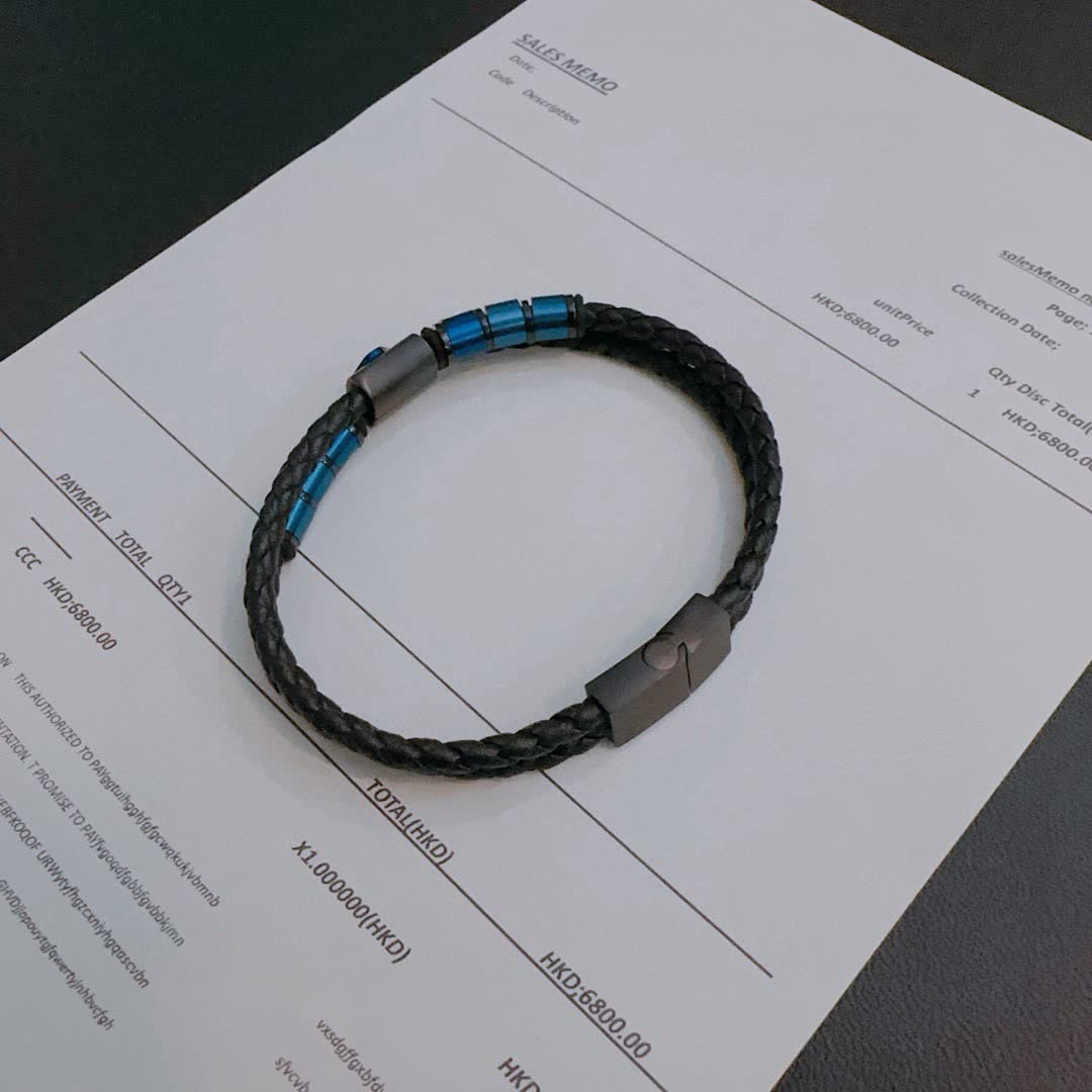 Emporio Armani Men's Leather Bracelet