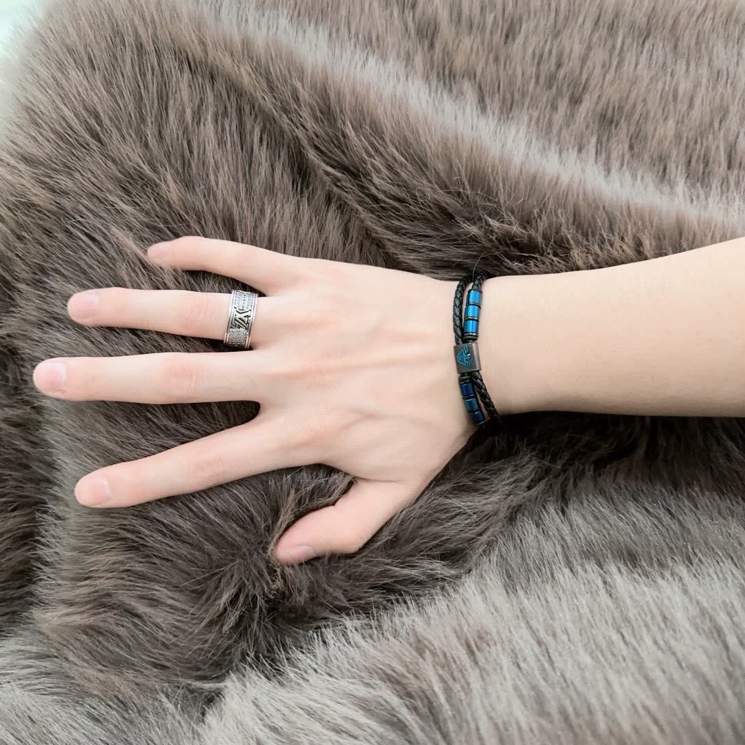 Emporio Armani Men's Leather Bracelet