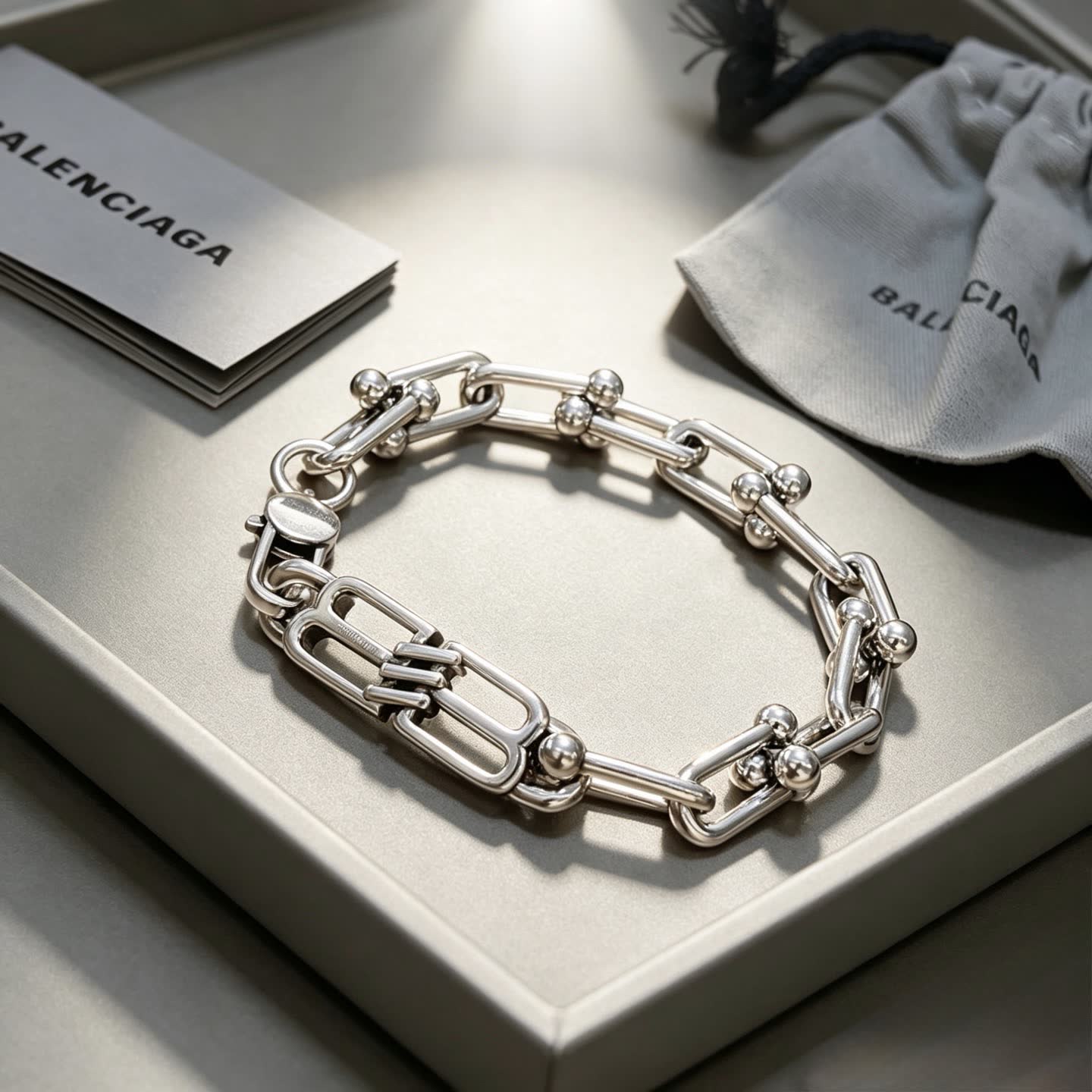 Balenciaga Silver Chain Bracelet