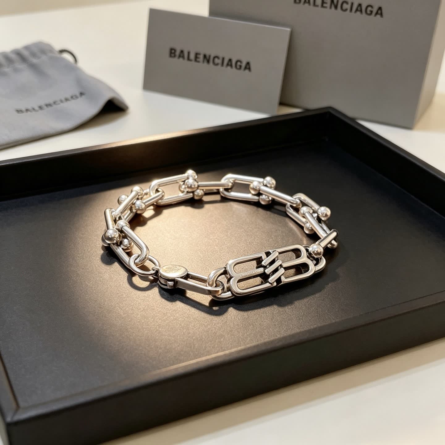 Balenciaga Silver Chain Bracelet