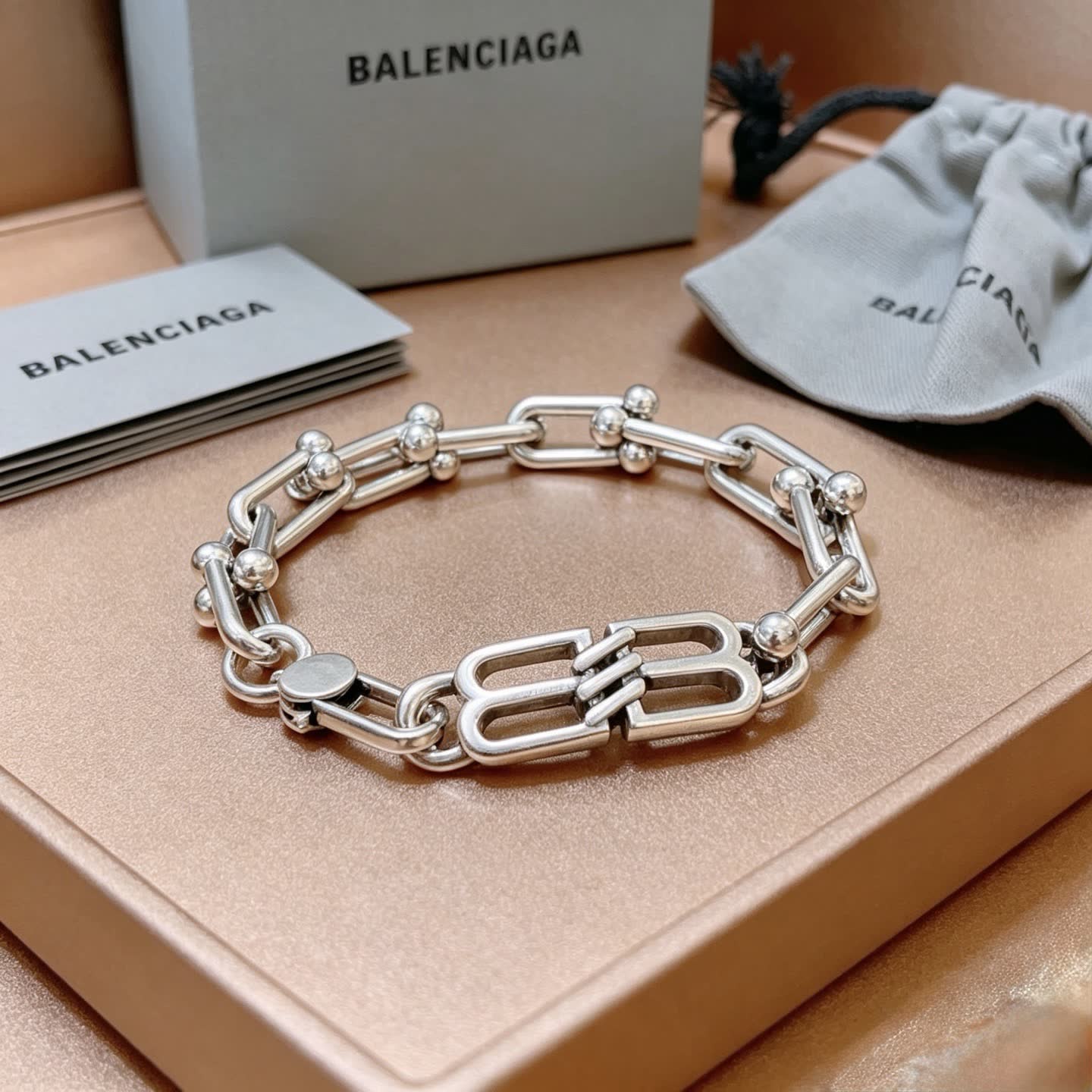 Balenciaga Silver Chain Bracelet