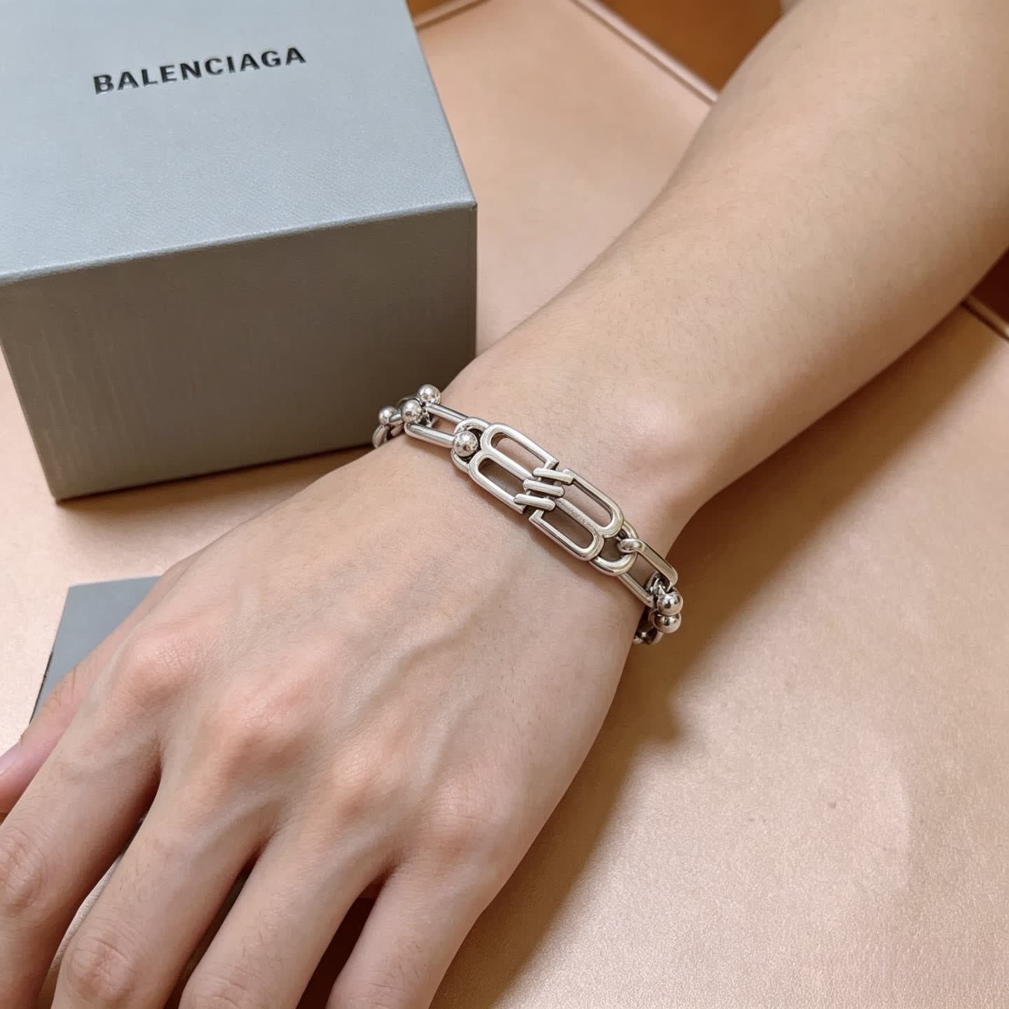 Balenciaga Silver Chain Bracelet