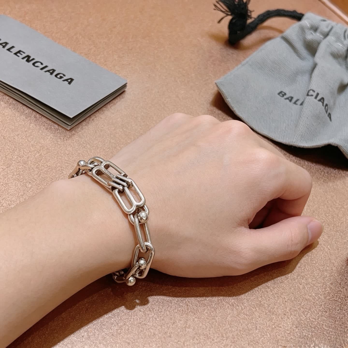 Balenciaga Silver Chain Bracelet