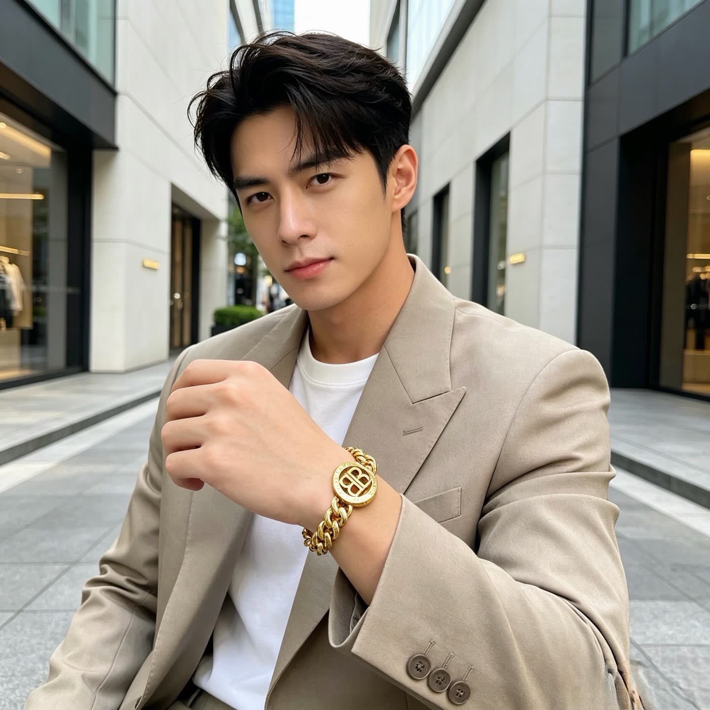Balenciaga Gold Tone Bracelet