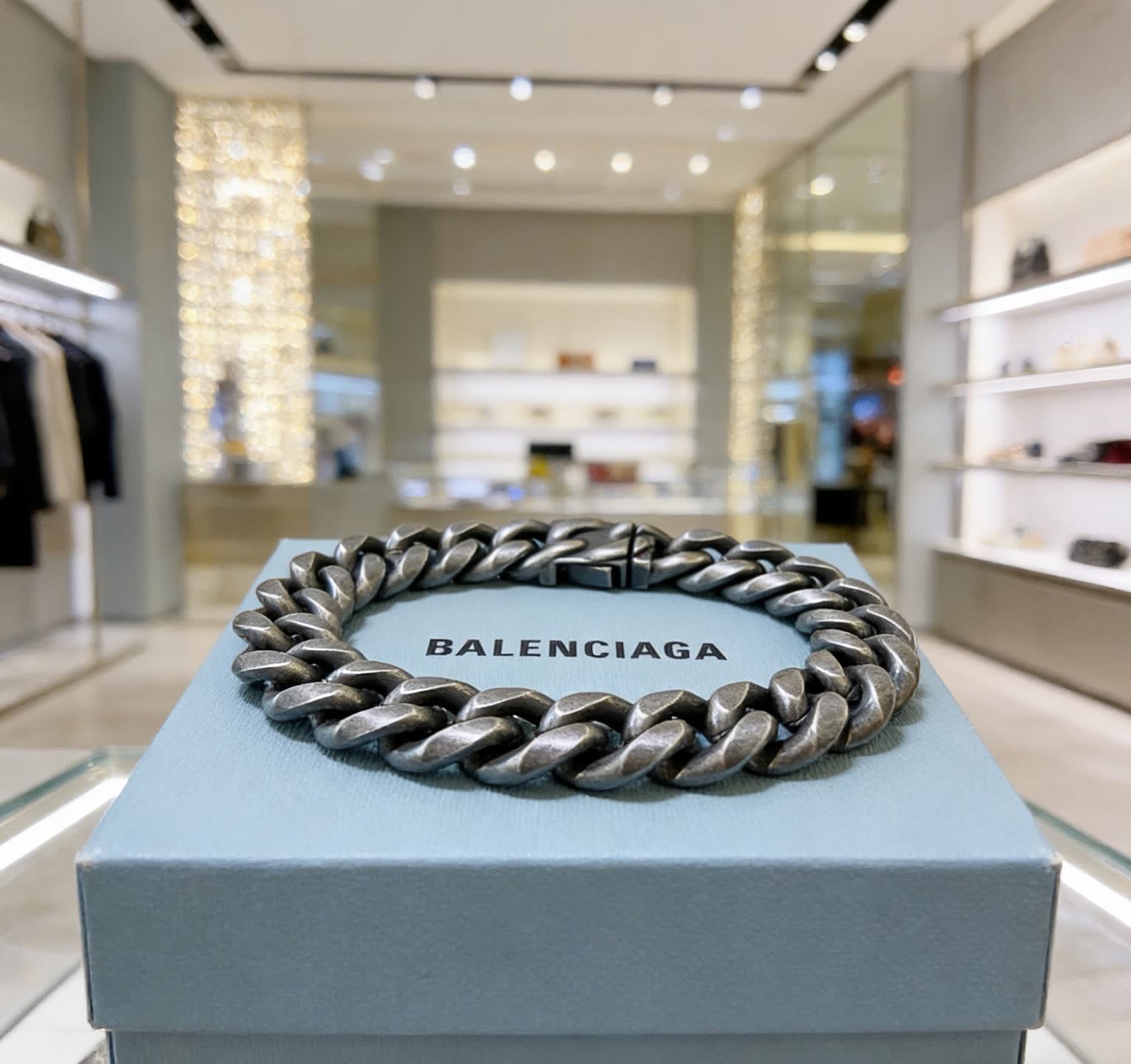 Balenciaga Silver Chain Bracelet