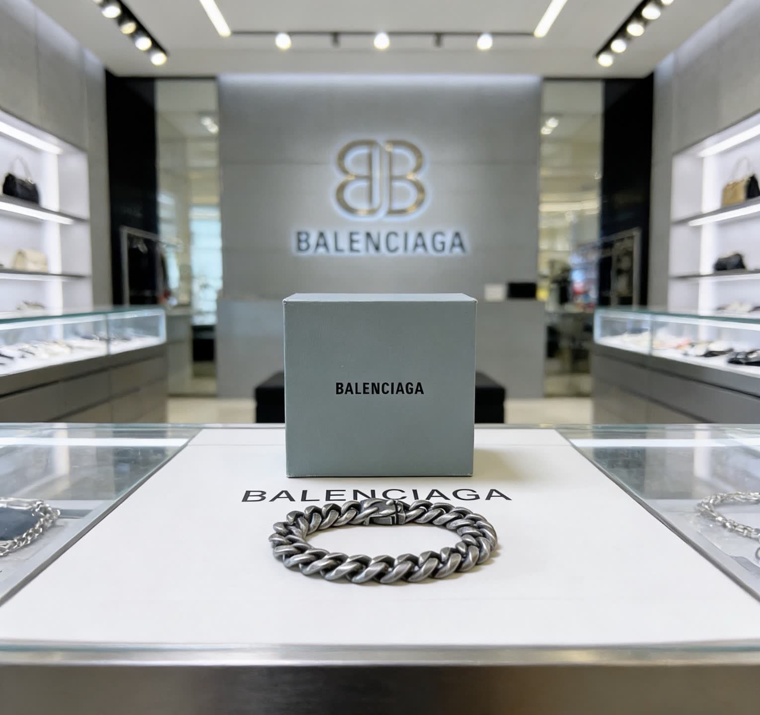 Balenciaga Silver Chain Bracelet