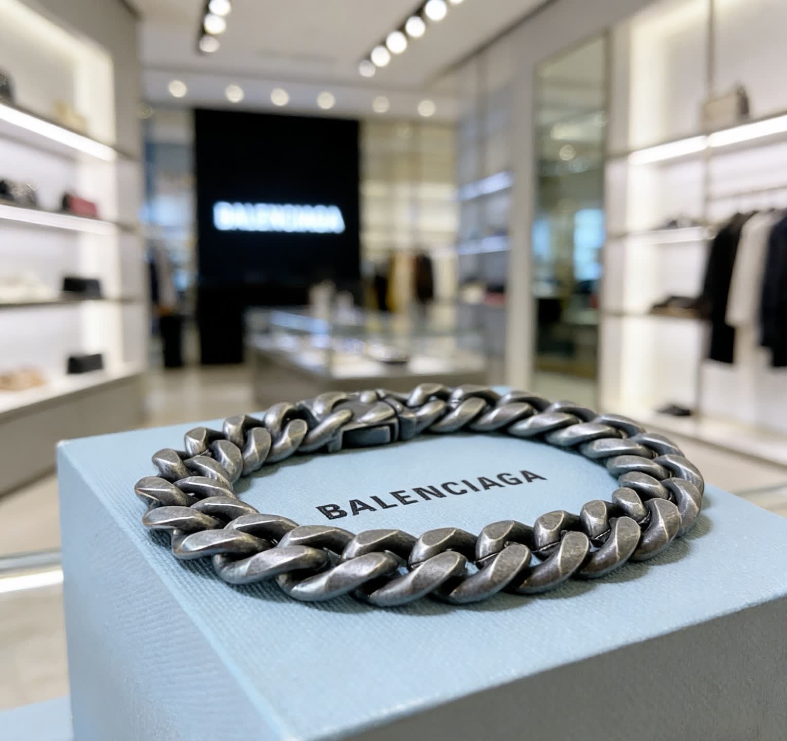 Balenciaga Silver Chain Bracelet