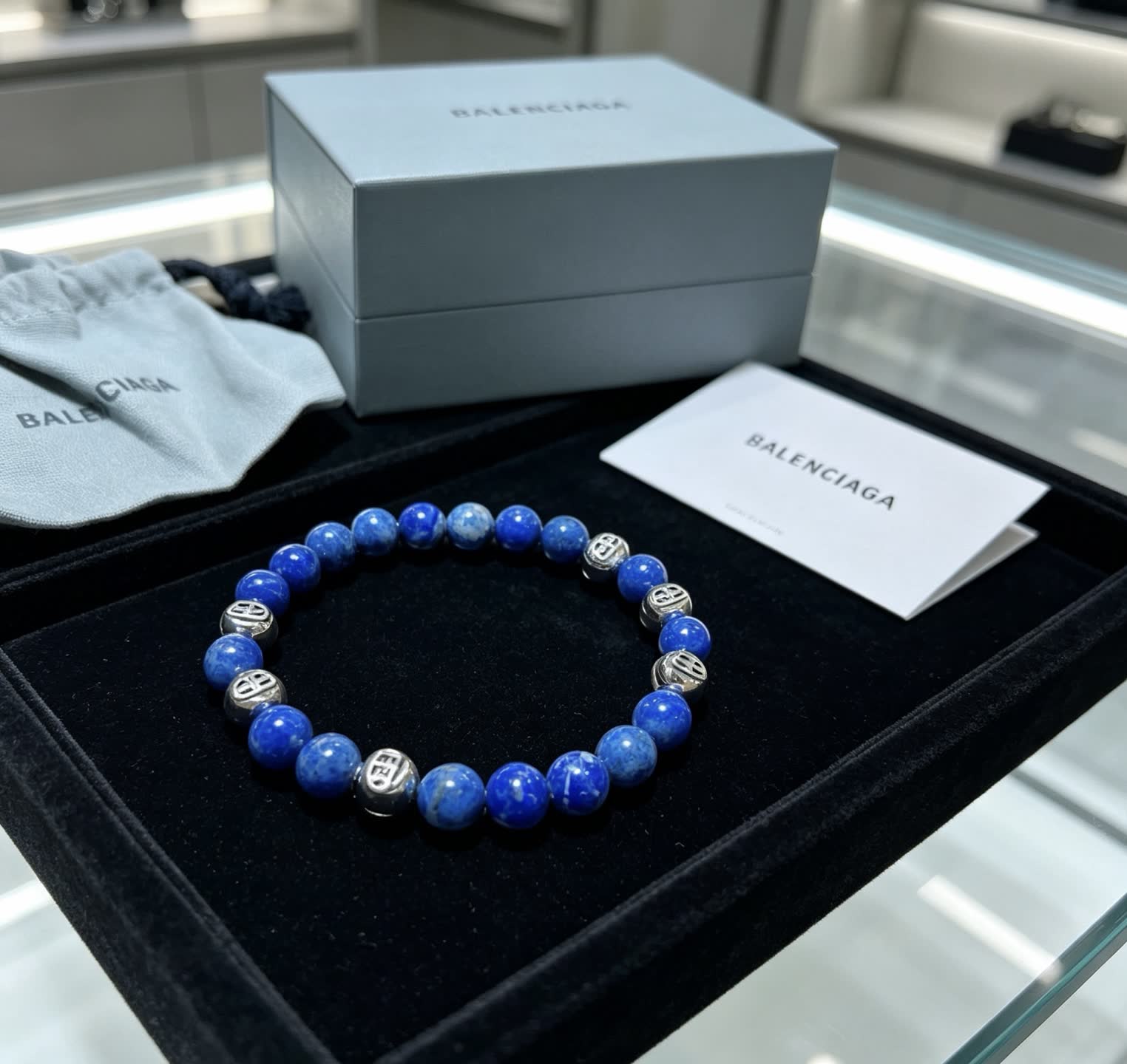 Balenciaga Blue Beaded Bracelet Balenciaga Blue Beaded Bracelet