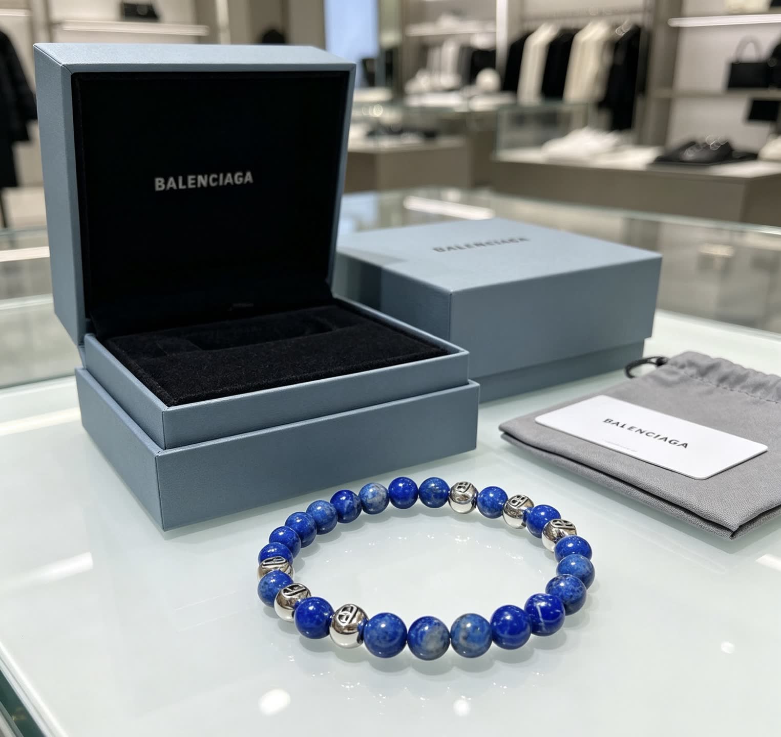 Balenciaga Blue Beaded Bracelet