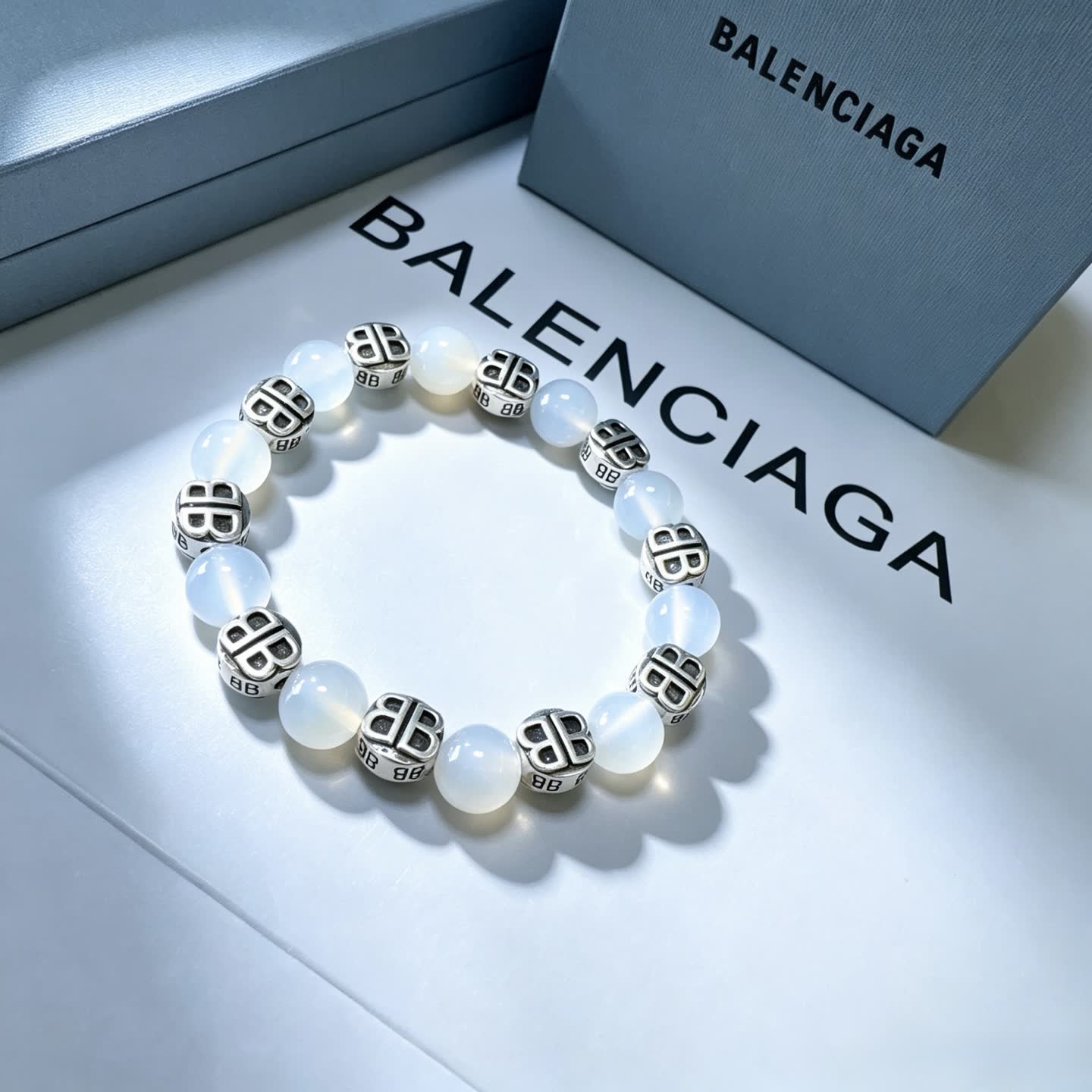 Balenciaga White Bead Bracelet