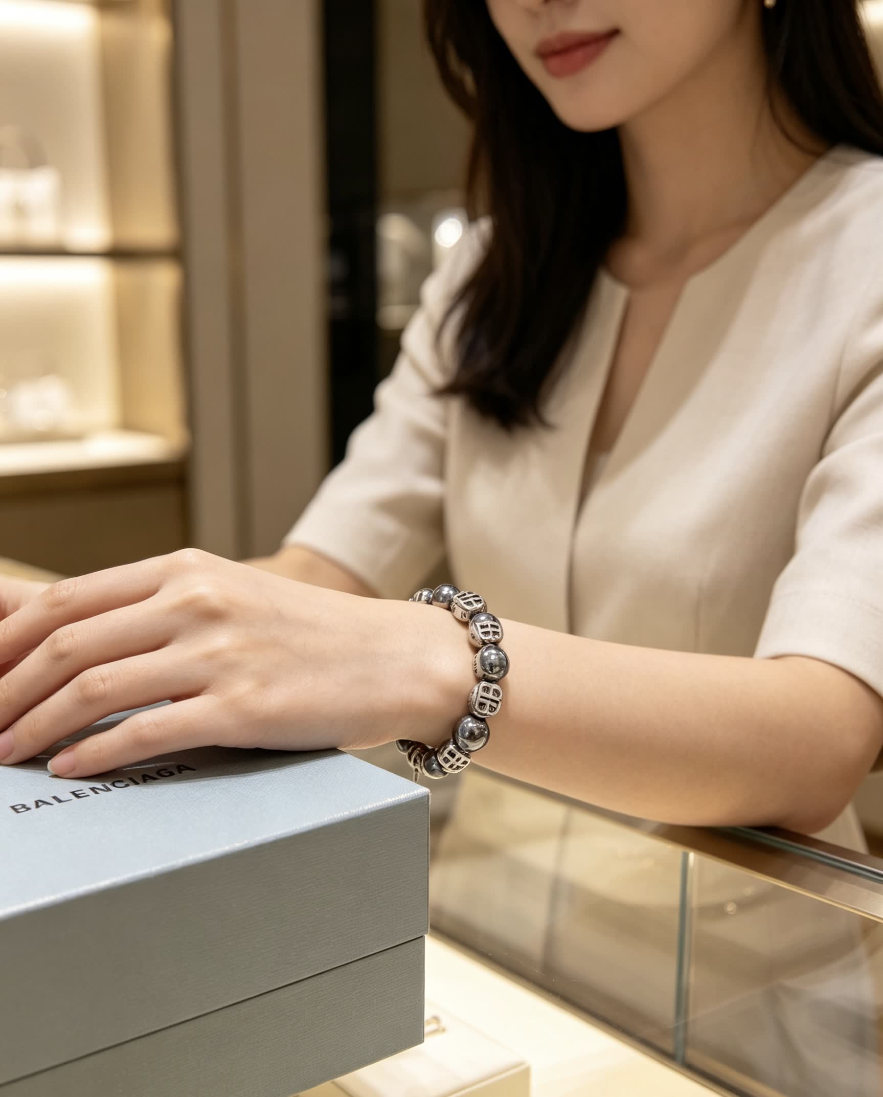 Balenciaga Logo Bracelet