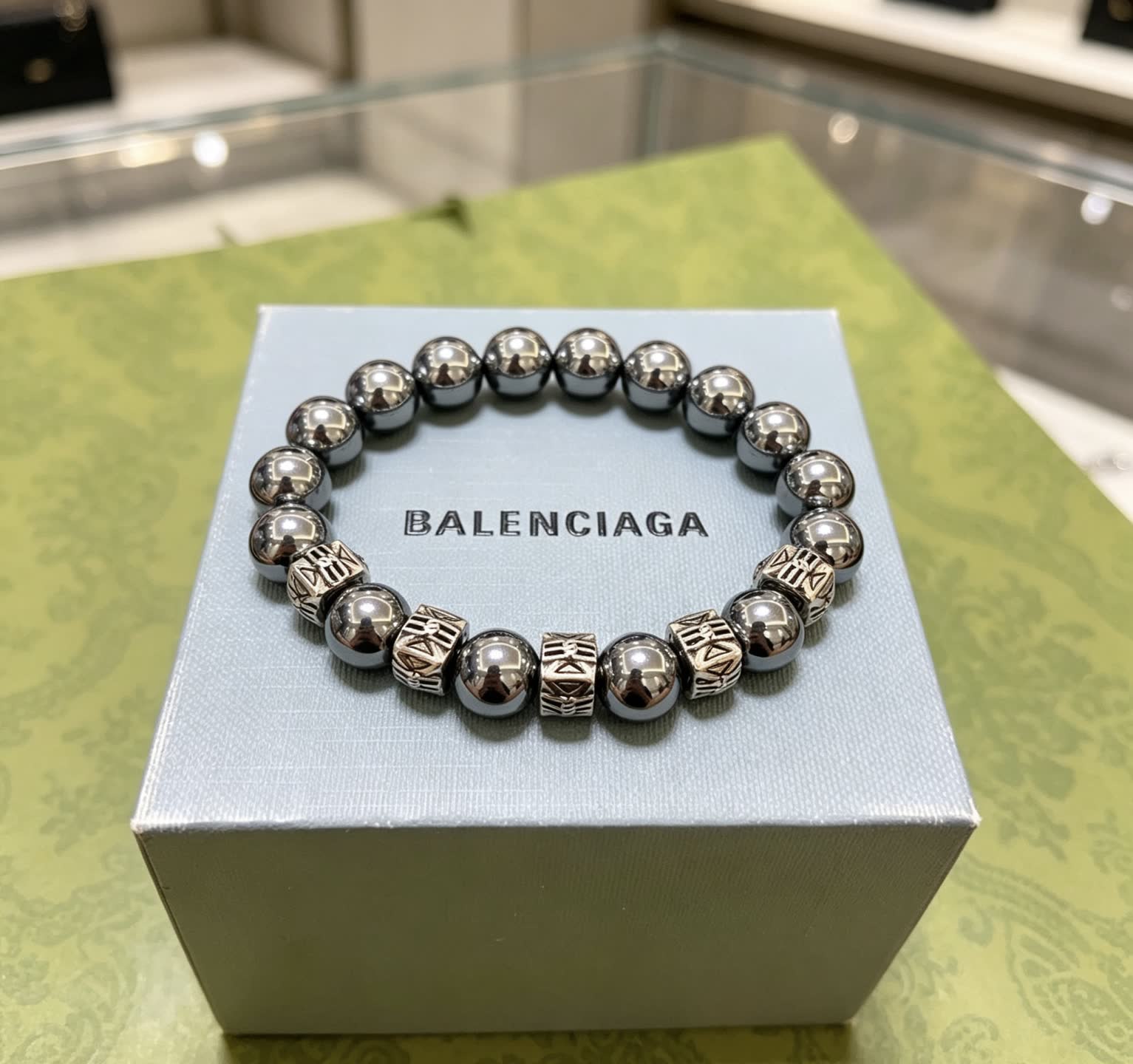 Balenciaga Magnetic Hematite Bracelet