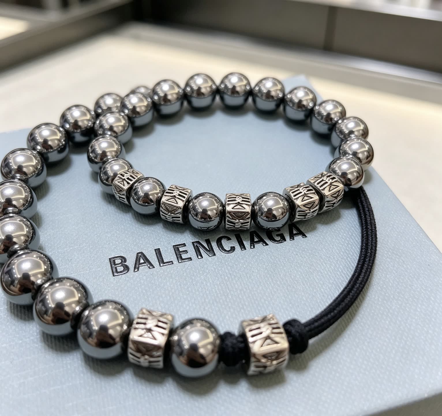 Balenciaga Magnetic Hematite Bracelet
