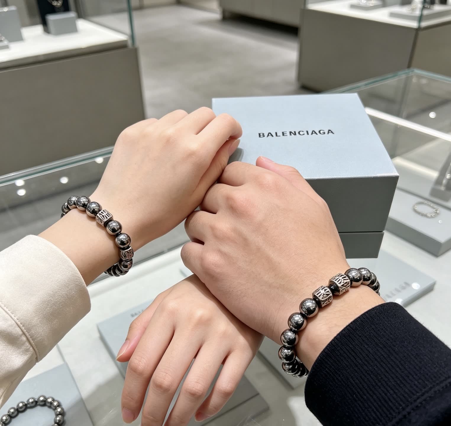 Balenciaga Magnetic Hematite Bracelet