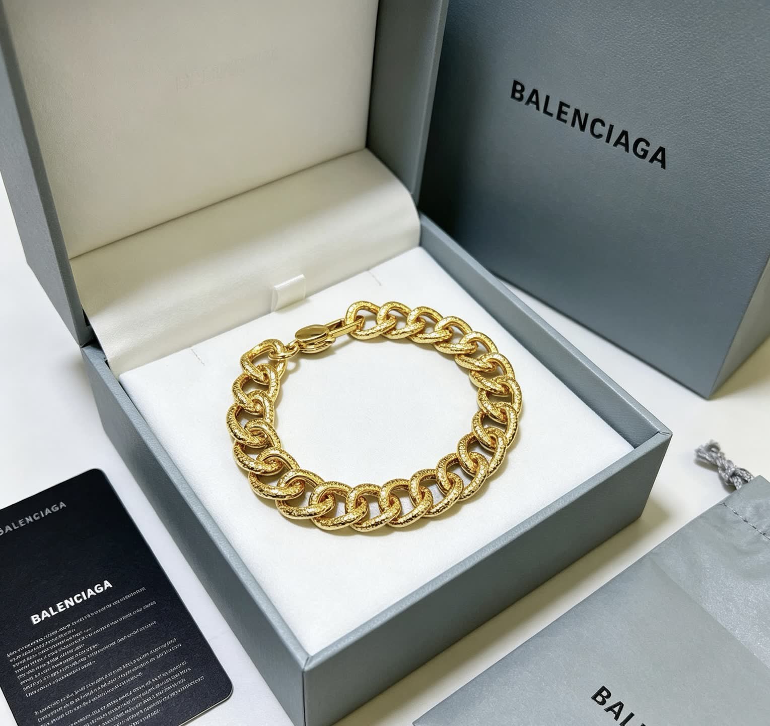 Balenciaga Gold-Plated Chain Bracelet