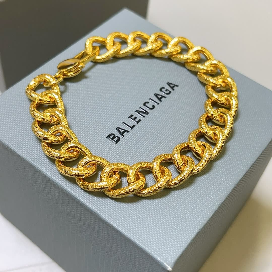 Balenciaga Gold-Plated Chain Bracelet