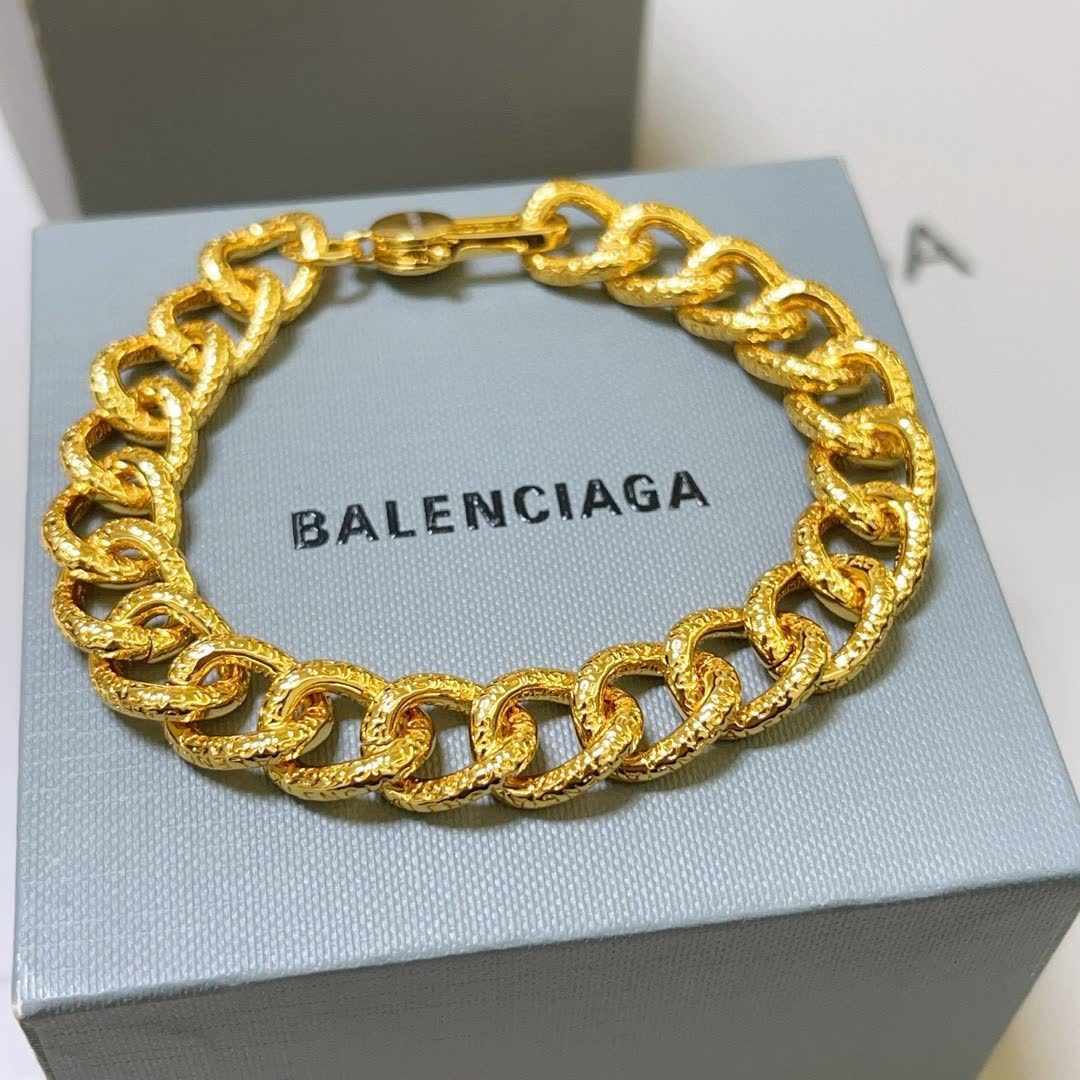 Balenciaga Gold-Plated Chain Bracelet